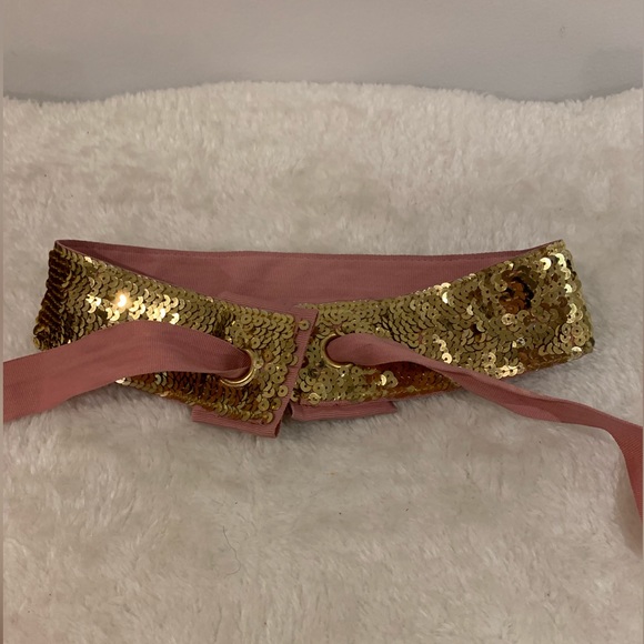 JUICY COUTURE KIDS GOLD SEQUIN BELT - Picture 3 of 7